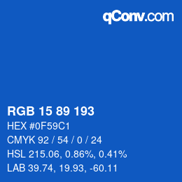 Color code: RGB 15 89 193 | qconv.com