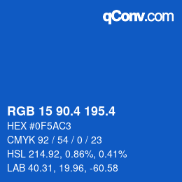 カラーコード: RGB 15 90.4 195.4 | qconv.com