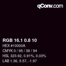 Farbcode: RGB 16.1 0.8 10 | qconv.com