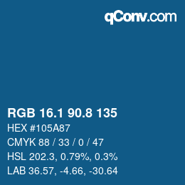 Color code: RGB 16.1 90.8 135 | qconv.com