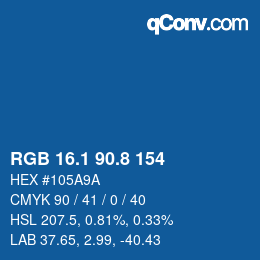 Color code: RGB 16.1 90.8 154 | qconv.com