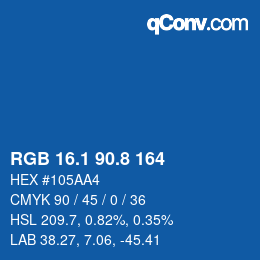Color code: RGB 16.1 90.8 164 | qconv.com