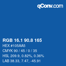 Color code: RGB 16.1 90.8 165 | qconv.com