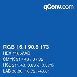 Color code: RGB 16.1 90.8 173 | qconv.com