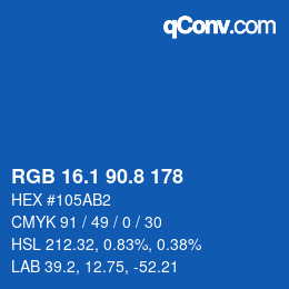 Color code: RGB 16.1 90.8 178 | qconv.com