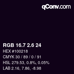 カラーコード: RGB 16.7 2.6 24 | qconv.com