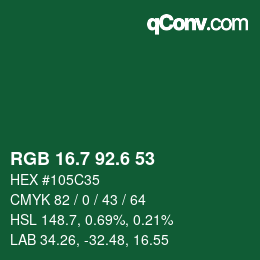 カラーコード: RGB 16.7 92.6 53 | qconv.com