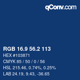 Color code: RGB 16.9 56.2 113 | qconv.com