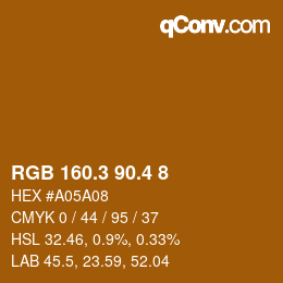 カラーコード: RGB 160.3 90.4 8 | qconv.com