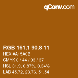 Color code: RGB 161.1 90.8 11 | qconv.com