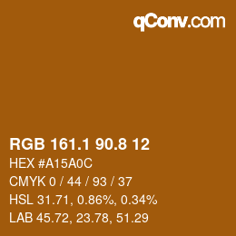 Color code: RGB 161.1 90.8 12 | qconv.com