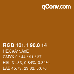 Color code: RGB 161.1 90.8 14 | qconv.com
