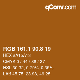 Color code: RGB 161.1 90.8 19 | qconv.com
