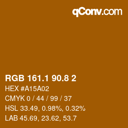 カラーコード: RGB 161.1 90.8 2 | qconv.com