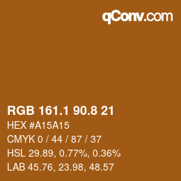 Color code: RGB 161.1 90.8 21 | qconv.com