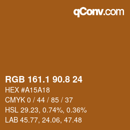 Farbcode: RGB 161.1 90.8 24 | qconv.com