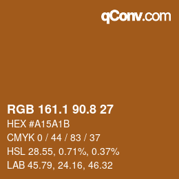 Color code: RGB 161.1 90.8 27 | qconv.com