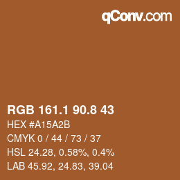 Color code: RGB 161.1 90.8 43 | qconv.com