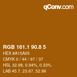 Farbcode: RGB 161.1 90.8 5 | qconv.com