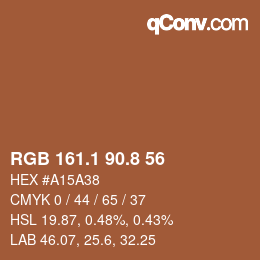 Color code: RGB 161.1 90.8 56 | qconv.com