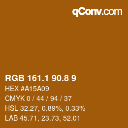 Color code: RGB 161.1 90.8 9 | qconv.com