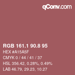 カラーコード: RGB 161.1 90.8 95 | qconv.com