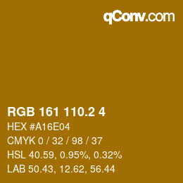 カラーコード: RGB 161 110.2 4 | qconv.com