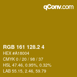 カラーコード: RGB 161 128.2 4 | qconv.com