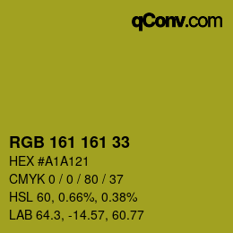 Color code: RGB 161 161 33 | qconv.com