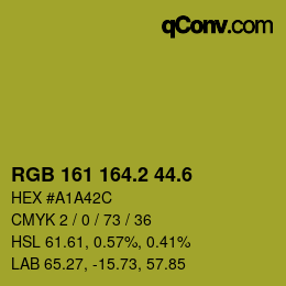 カラーコード: RGB 161 164.2 44.6 | qconv.com