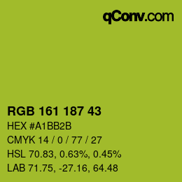 カラーコード: RGB 161 187 43 | qconv.com