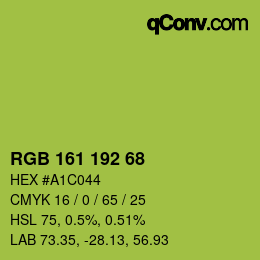 カラーコード: RGB 161 192 68 | qconv.com