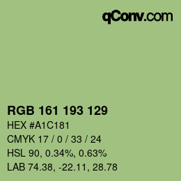 颜色代码: RGB 161 193 129 | qconv.com
