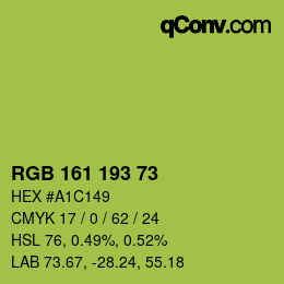 Farbcode: RGB 161 193 73 | qconv.com