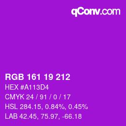Código de color: RGB 161 19 212 | qconv.com