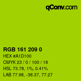 Color code: RGB 161 209 0 | qconv.com