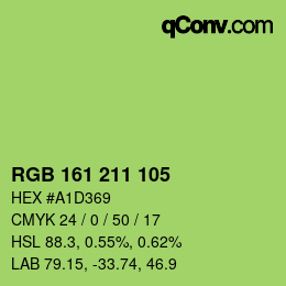 颜色代码: RGB 161 211 105 | qconv.com