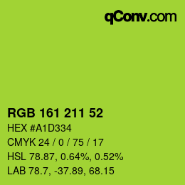 Color code: RGB 161 211 52 | qconv.com