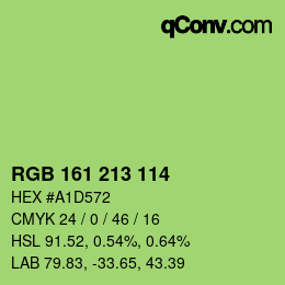 Color code: RGB 161 213 114 | qconv.com