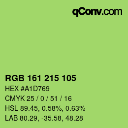Color code: RGB 161 215 105 | qconv.com