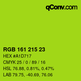 Color code: RGB 161 215 23 | qconv.com