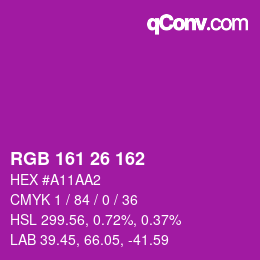 Color code: RGB 161 26 162 | qconv.com