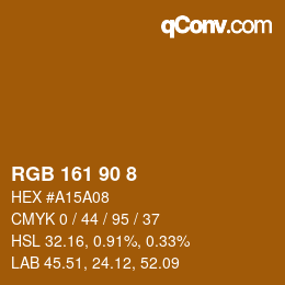 颜色代码: RGB 161 90 8 | qconv.com