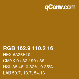 カラーコード: RGB 162.9 110.2 16 | qconv.com