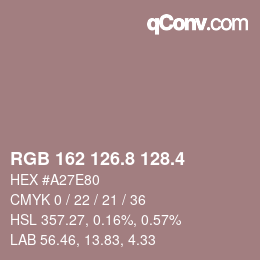 カラーコード: RGB 162 126.8 128.4 | qconv.com