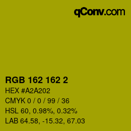 颜色代码: RGB 162 162 2 | qconv.com