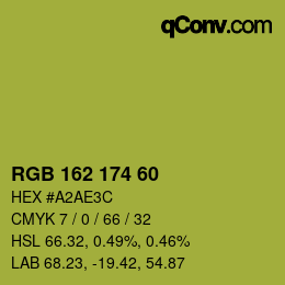 カラーコード: RGB 162 174 60 | qconv.com