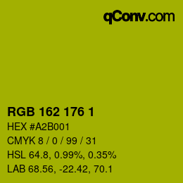 カラーコード: RGB 162 176 1 | qconv.com