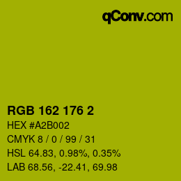 カラーコード: RGB 162 176 2 | qconv.com