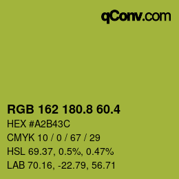 カラーコード: RGB 162 180.8 60.4 | qconv.com